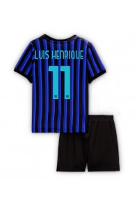 Inter Milan Luis Henrique #11 Jalkapallovaatteet Lasten Kotipeliasu 2025-26 Lyhythihainen (+ Lyhyet housut)